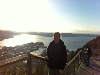 We went to the top of a mountain and it was really sunny!  Apparently this is rare in Bergen, a moment to be treasured.